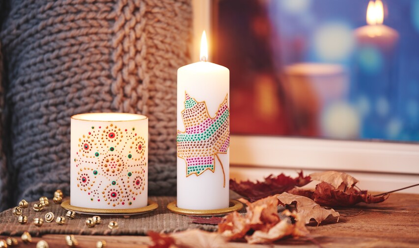 Kerze mit Candle Hobby gestalten - VBS Liner