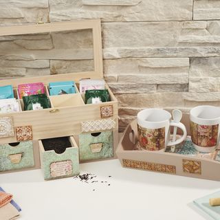 Tea Box with Tray&Cups