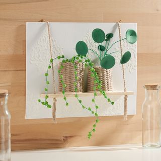 Wanddeko mit Grünpflanzen aus Papier