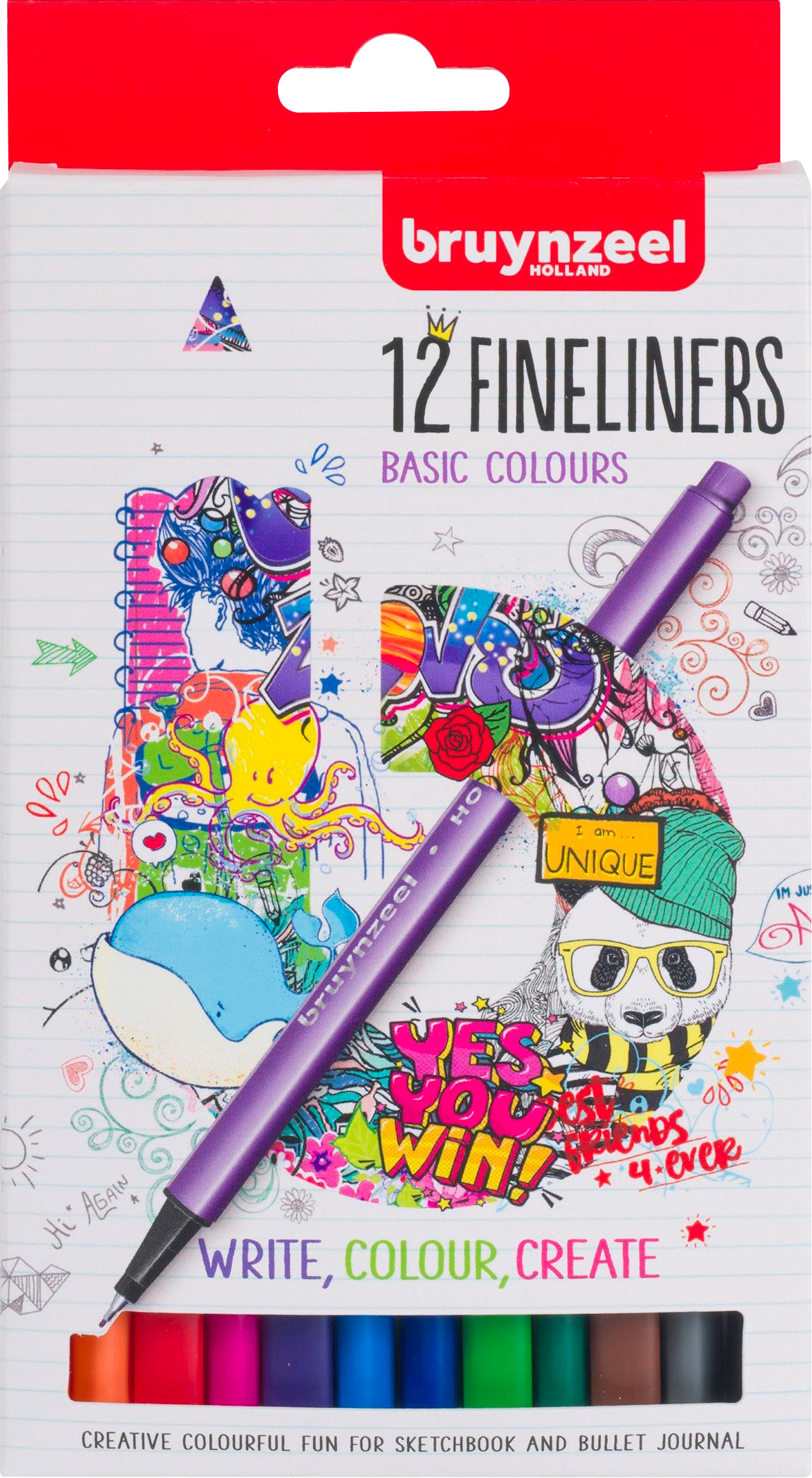 12 Pièces/ensemble Coloré Stylo Fineliner 0.4mm