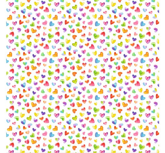Feuilles de pliage en papier transparent « Cœurs multicolores » 