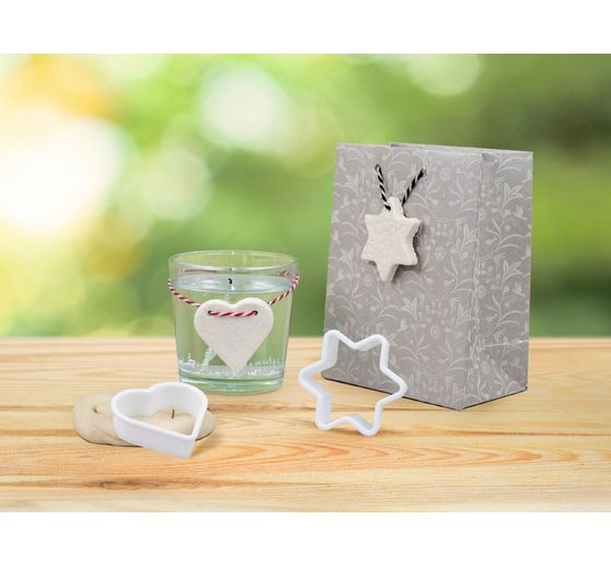 Kit créatif « Pâte à sel décorations à suspendre cœur & étoile »