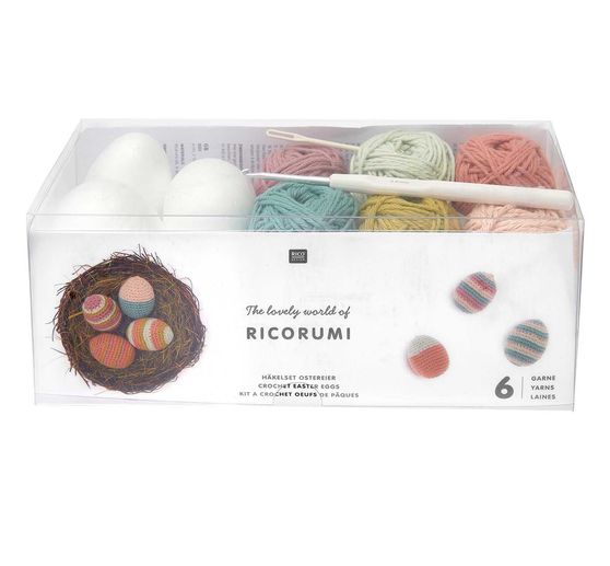 Kit de crochet Rico Design Ricorumi « Œufs de Pâques Earthy »