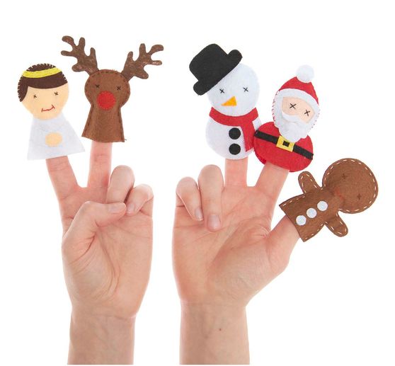 Kit créatif marionnettes à doigts « Noël »