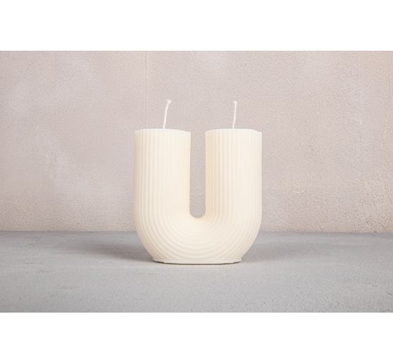 Silicone casting mould "Candle U-shape fluted"