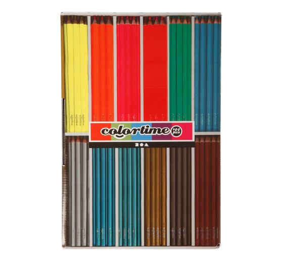 Crayons de couleur Colortime XXL « Metallic & Neon », mine 3 mm