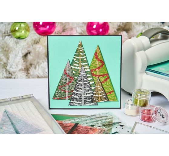 Sizzix Clear Stamp and Stencil Set "Merry and Light by Stacey Park"