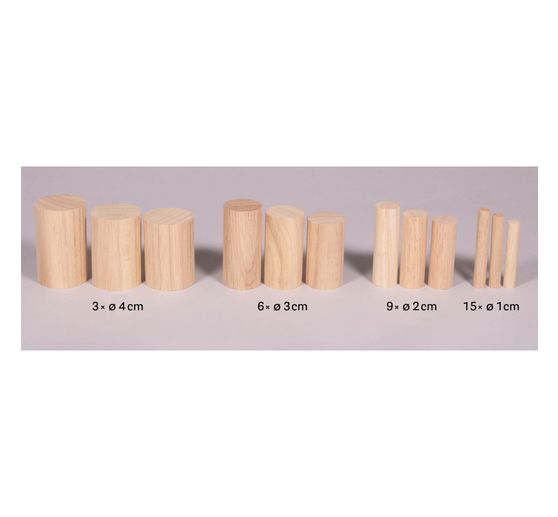 Craft pack wood "Round bars"