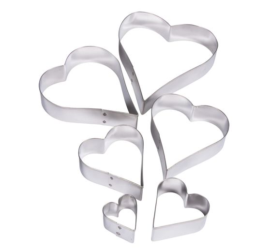 Cookie cutter set of 6 in metal box