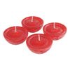 Floating candles rustic "Large", 4 pieces Ruby