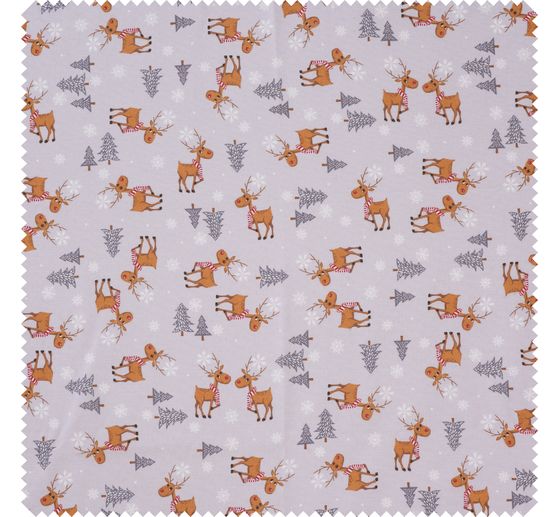 Cotton fabric "Red Nose Reindeer"