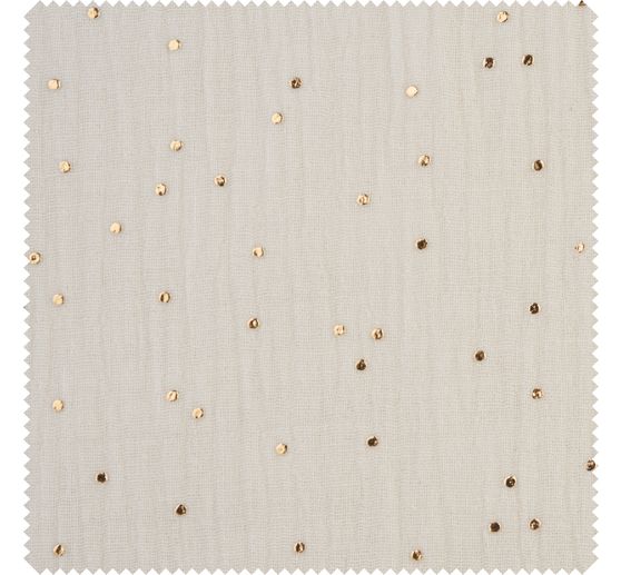 Musselin Cotton fabric "Golden points"