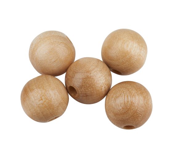 Perles en bois, Ø 12 mm, 30 pc.