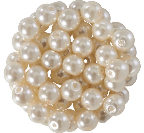 Perles de cire de verre, Ø 6 mm, 55 pièces