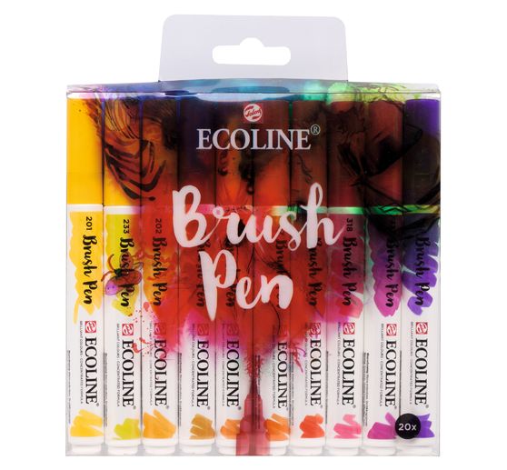 Set de Brush Pen Talens Ecoline, 20 couleurs