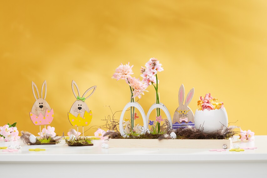 3 Lapins de Pâques en Mousse - Couleur au Choix - Jour de Fête - Pâques -  Événements