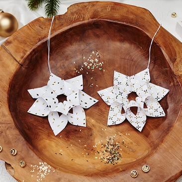 Feuille Papier de Soie Imprimé - Pearl Silver Snowflakes