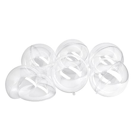 Creative Hobbies Clear Plastic Ball Ornaments, with Flat Bottom 12