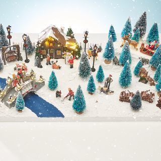 Winterliche Landschaft mit Miniaturen