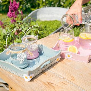 Summer Trays with Chalky Paint